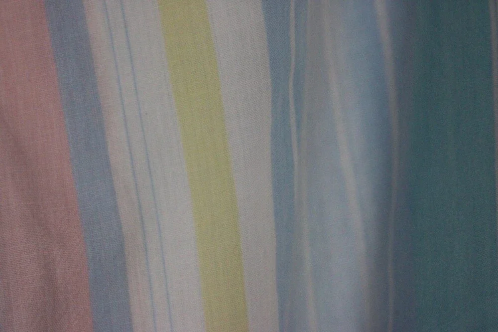 Vintage 90s Striped Single King Pillowcase – 22x39 Multicolor Pink Cotton Feel